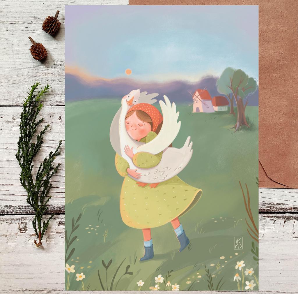 Открытка "Объятия"