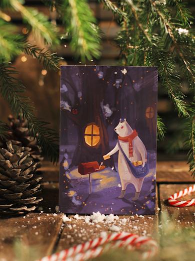 Открытка "Новогодняя почта"