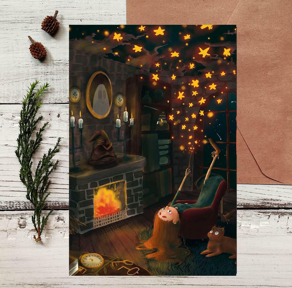 Почтовая открытка "Взгляд на звезды"