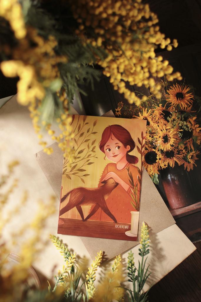 Почтовая открытка "Кошечка"