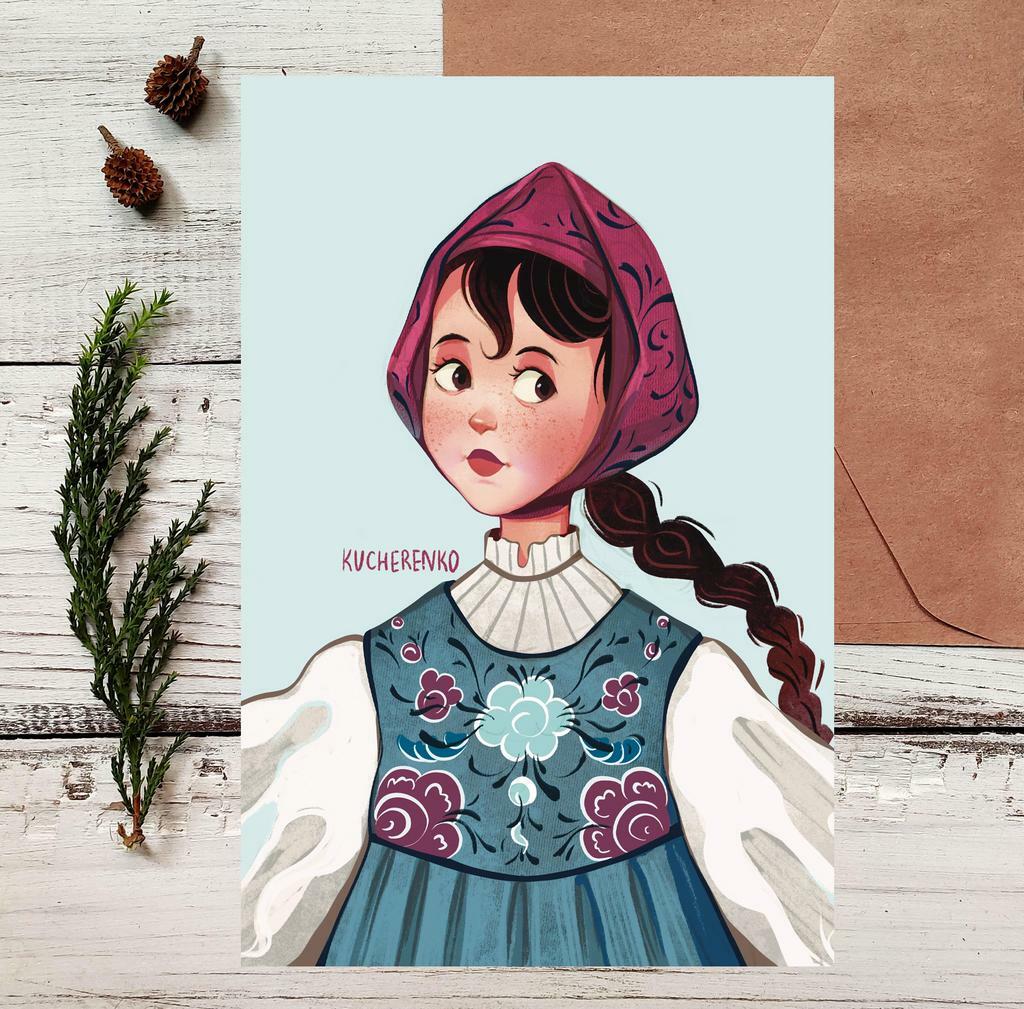 Почтовая открытка "Сибирская красавица"