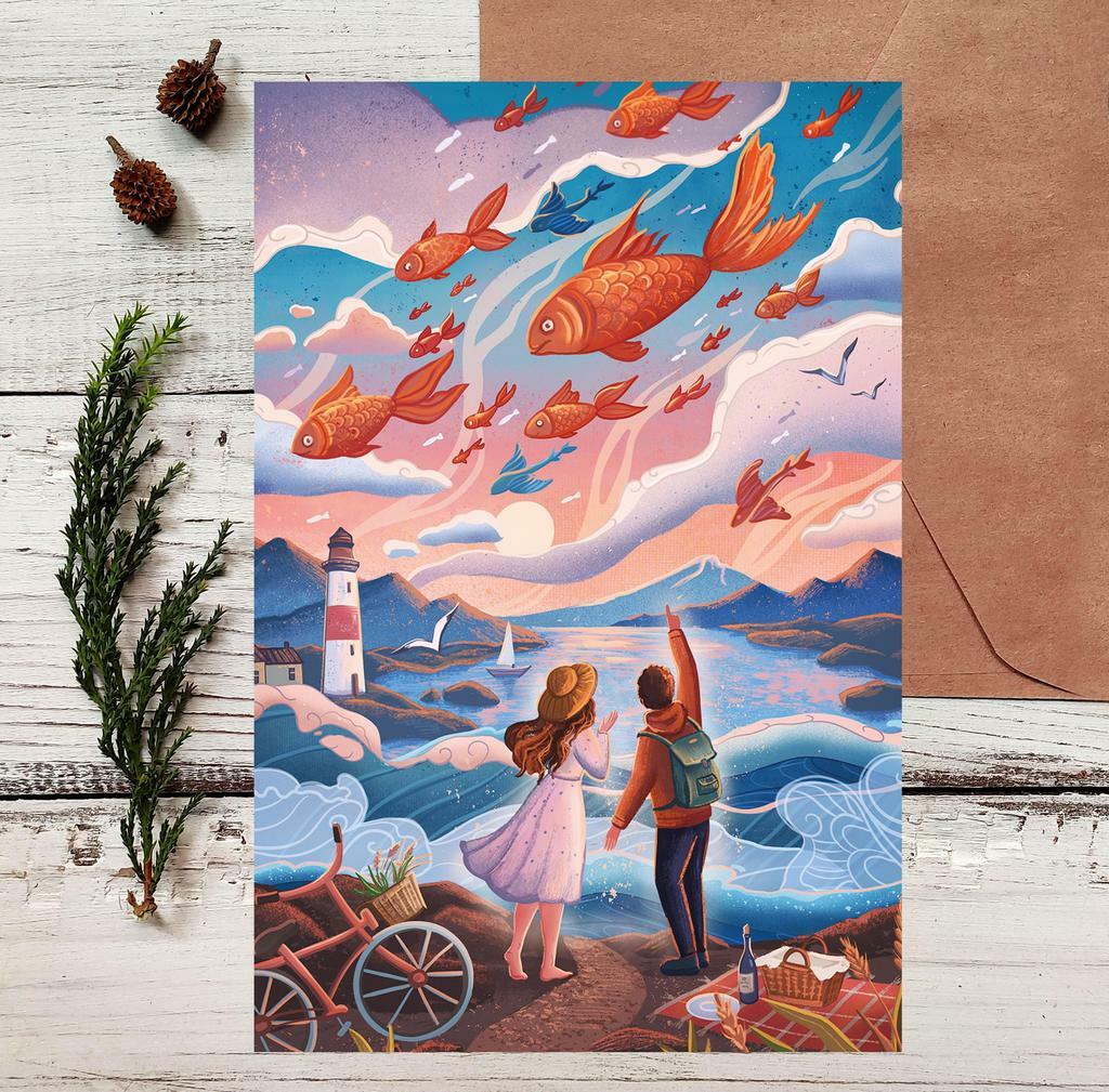 Почтовая открытка "Маяк"