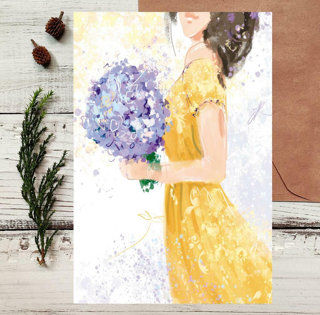 Почтовая открытка "Охапка цветов"