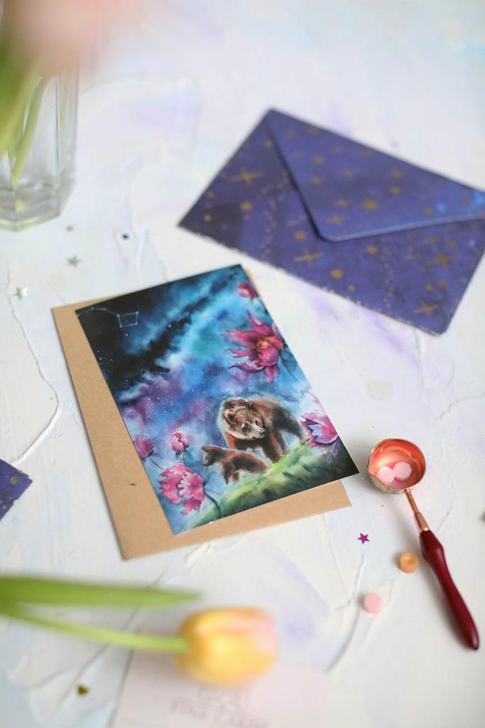 Почтовая открытка "Звездная медведица"