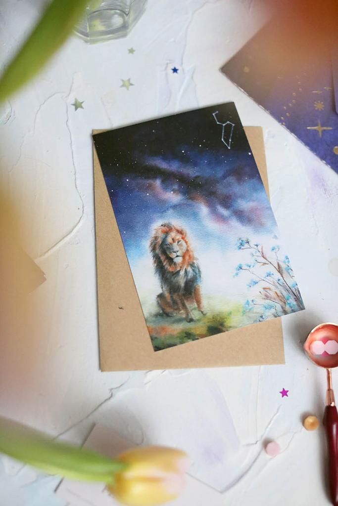 Почтовая открытка "Звездный лев"