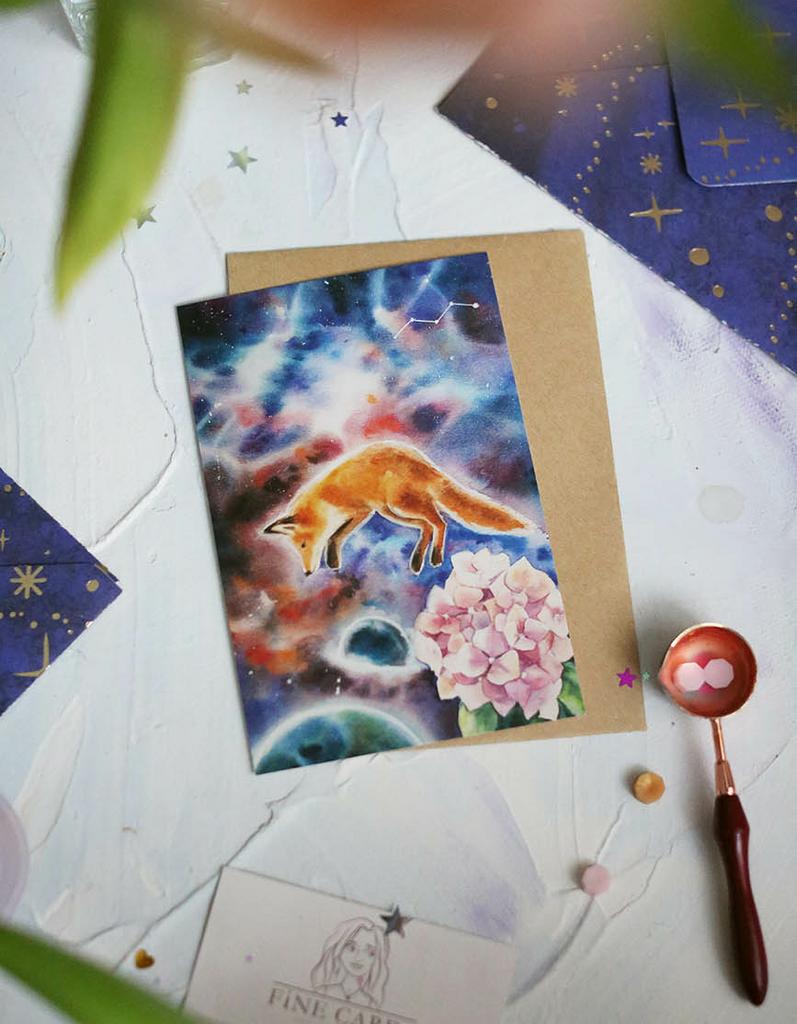 Почтовая открытка "Звездный лис"