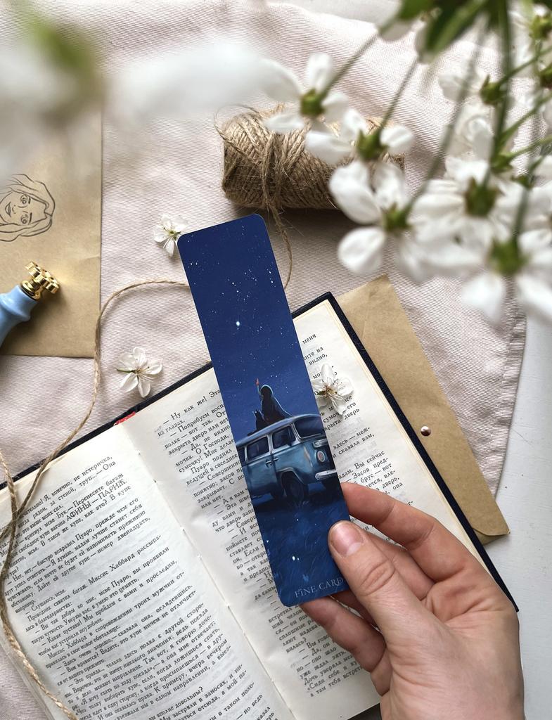 книжная закладка с покрытием soft touch