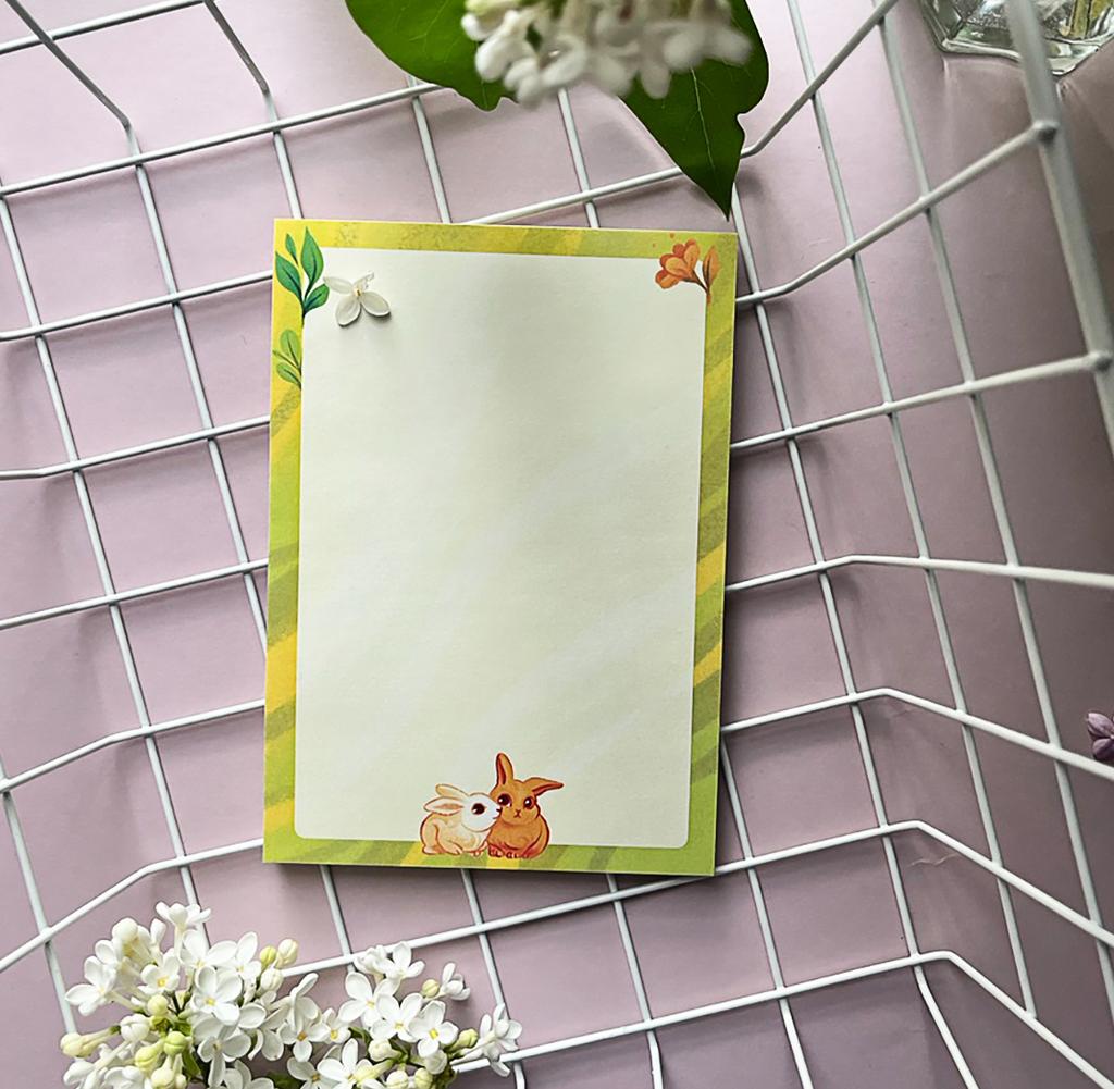 Блок для записей  А6 "Кролики"