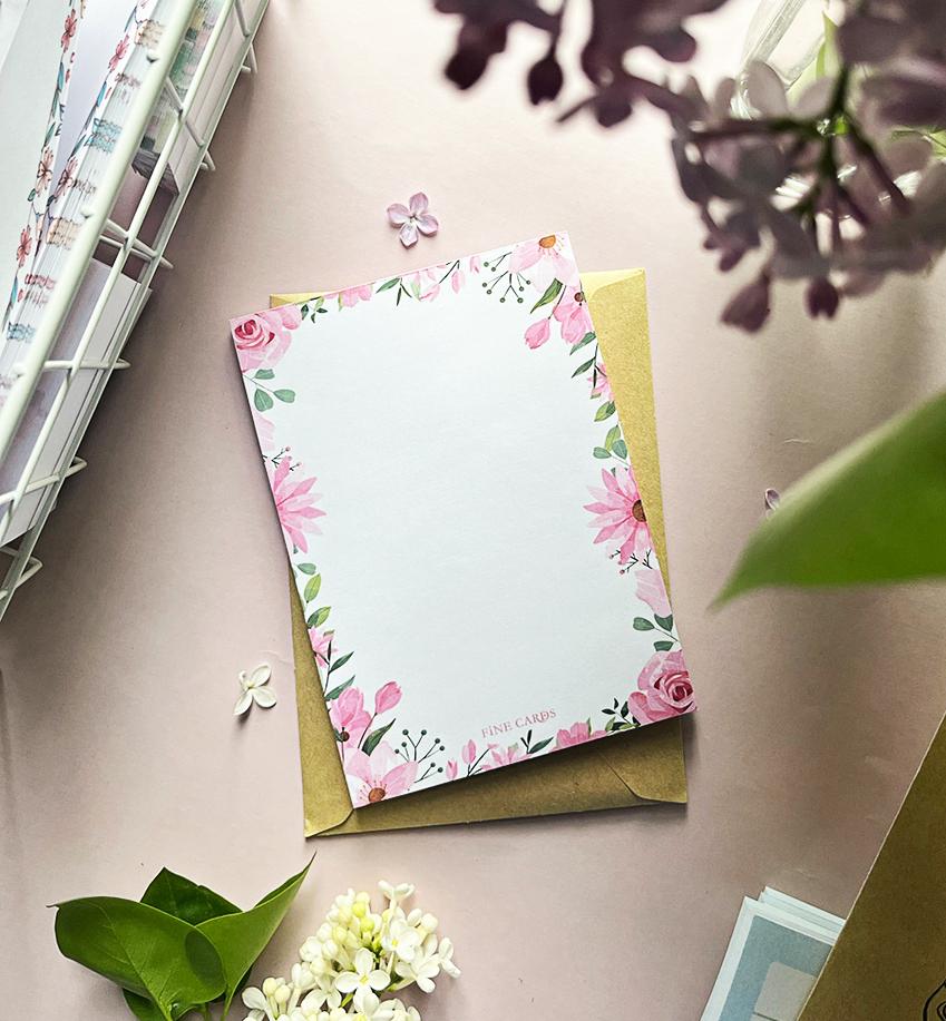 Блок для записей А6 "Цветочный"