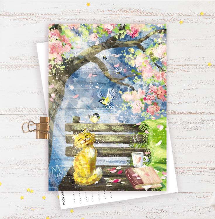 Открытка "Пение птиц"