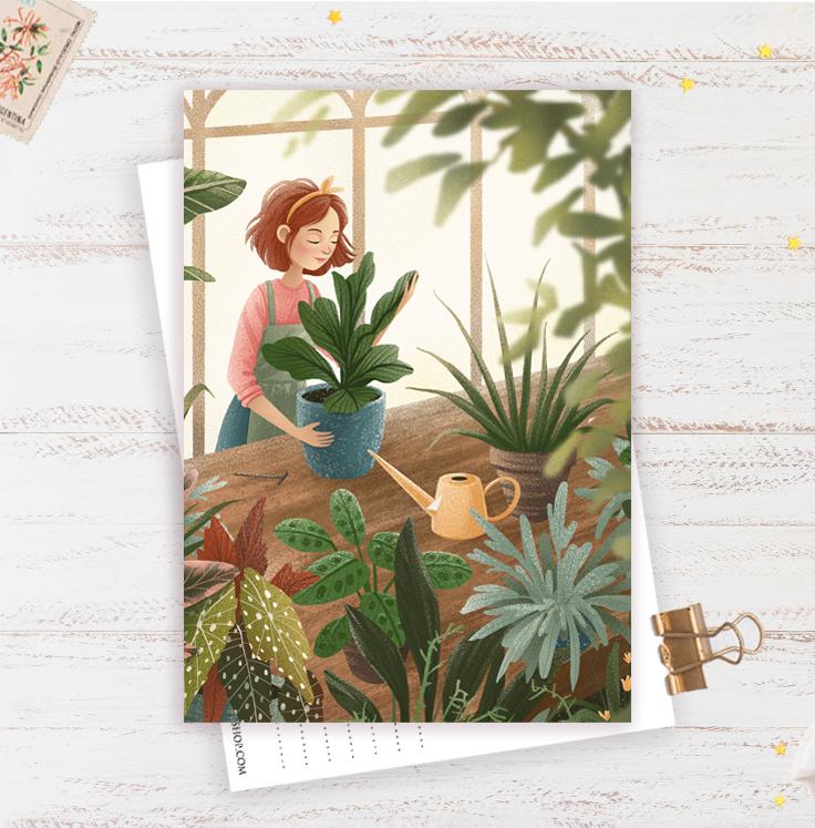 Открытка "Домашний сад"