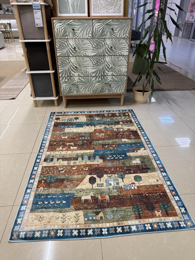 Ковер Lante Сельская жизнь коричневый  160x230 см