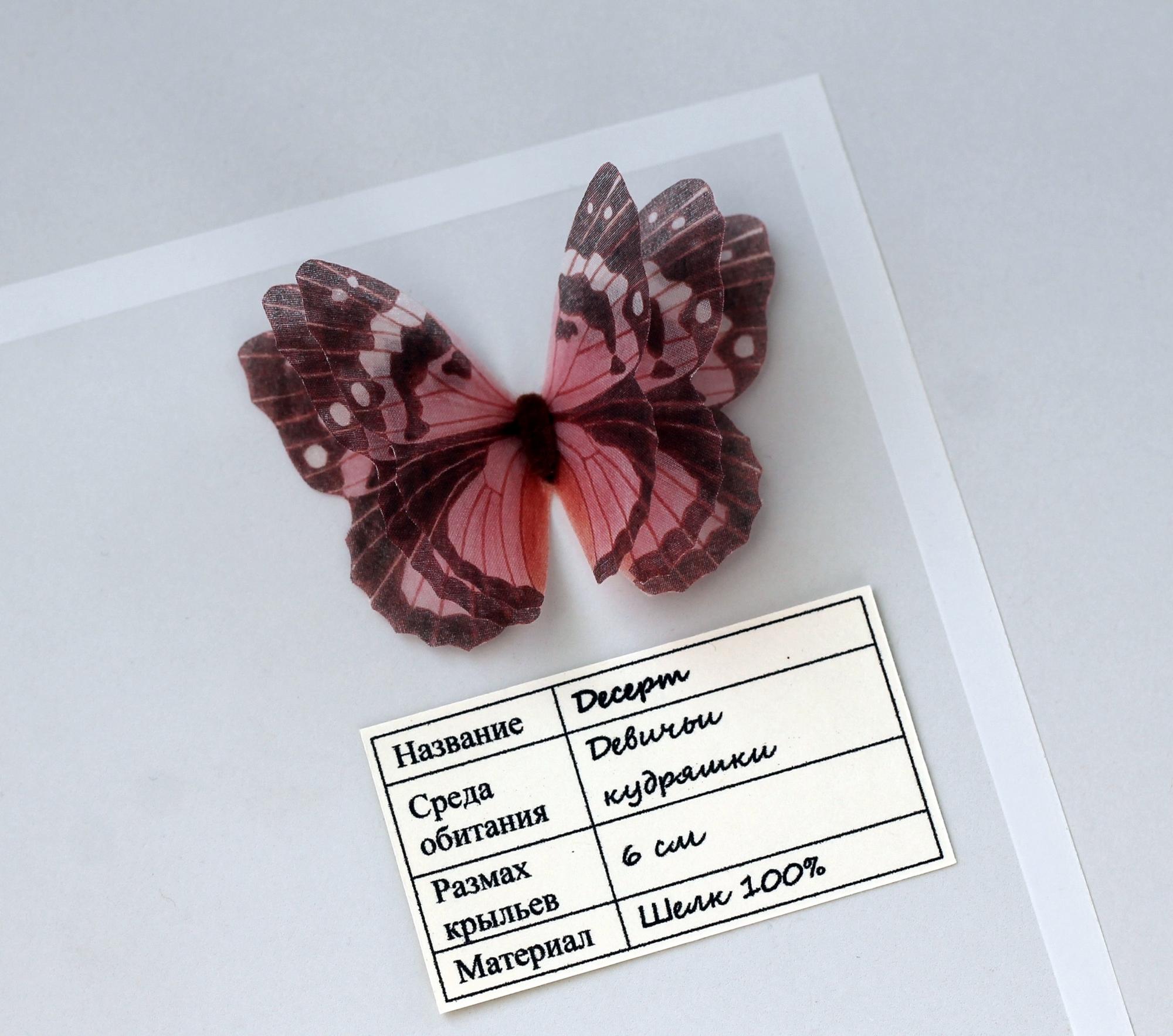 Невидимка-шпилька с бабочкой Десерт