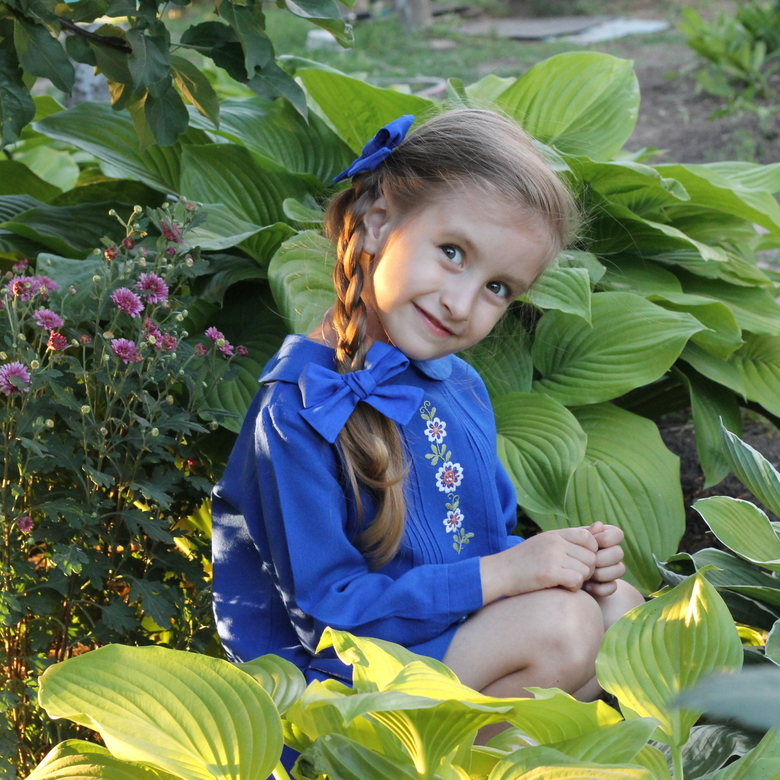 синие аксессуары для девочки