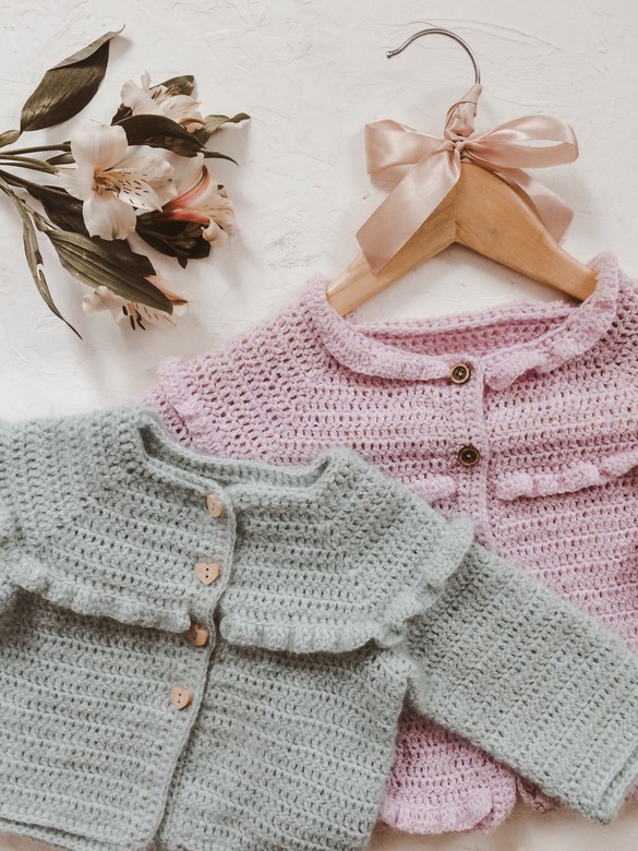 Мастер-класс «Детский кардиган с воланом»