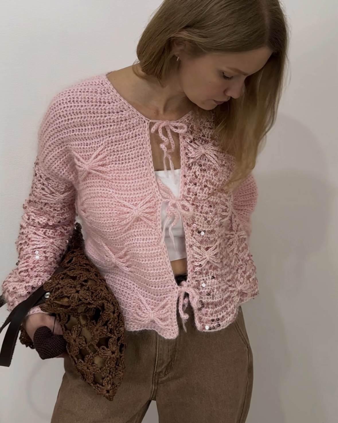 Мастер-класс. Кардиган «Бантики» крючком