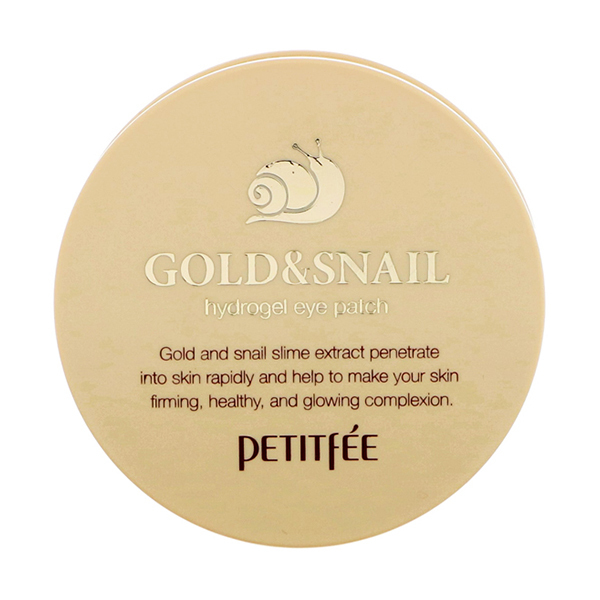 Гидрогелевые патчи для век с муцином улитки и золотом Petitfee Hydro Gel Eye Patch Gold & Snail