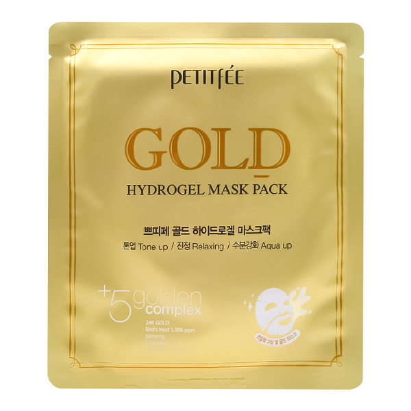 Гидрогелевая маска с золотом Petitfee Gold Hydrogel Mask Pack