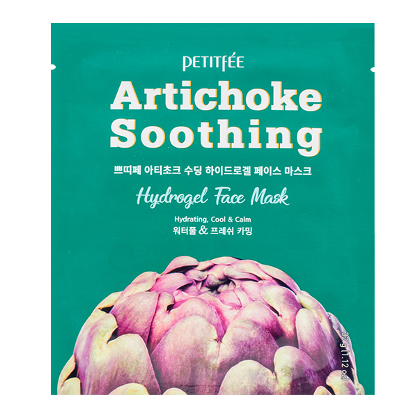 Противоотёчная гидрогелевая маска с артишоком Petitfee Artichoke Soothing Hydrogel Face Mask