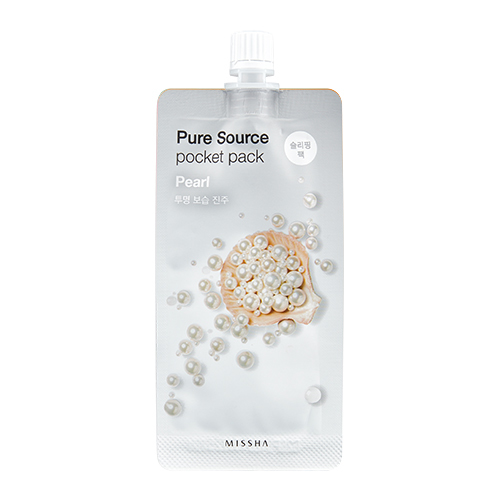 Маска для лица с жемчугом  Missha Pure Source Pocket Pack Pearl