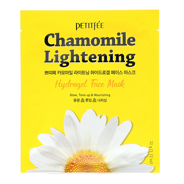 Осветляющая гидрогелевая маска с ромашкой; Petitfee Chamomile Lightening Hydrogel Face Mask