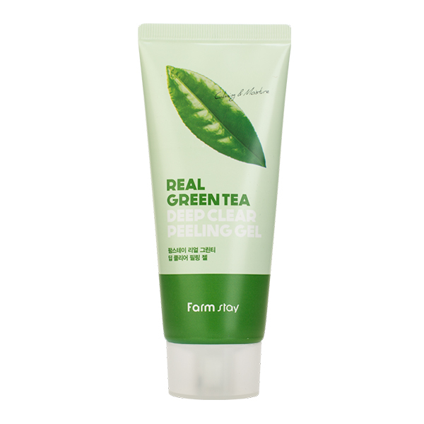 FarmStay Real Green Tea Clear Peeling Gel Пилинг-скатка с зелёным чаем, 100мл