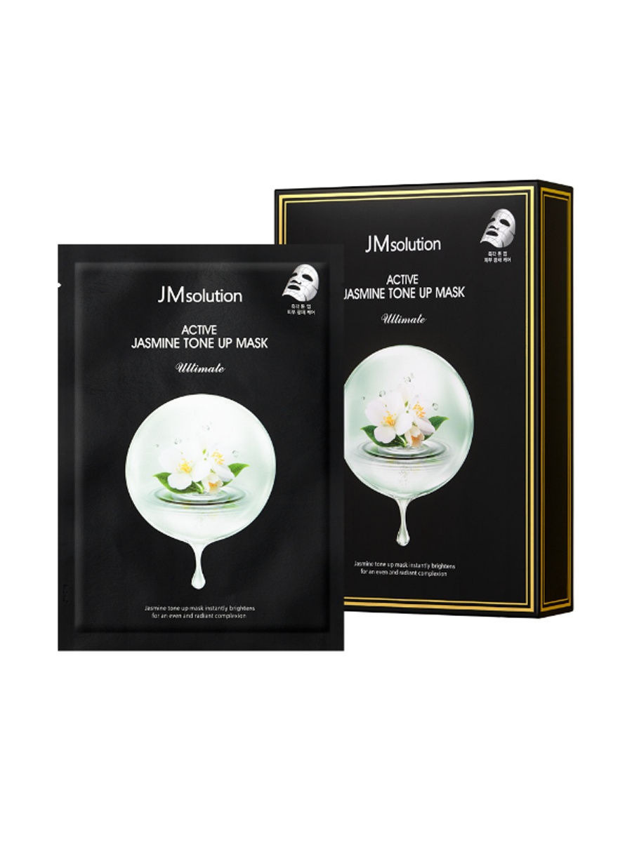 JMSOLUTION ACTIVE JASMINE TONE UP MASK ULTIMATE Выравнивающая тон маска с экстарктом жасмина
