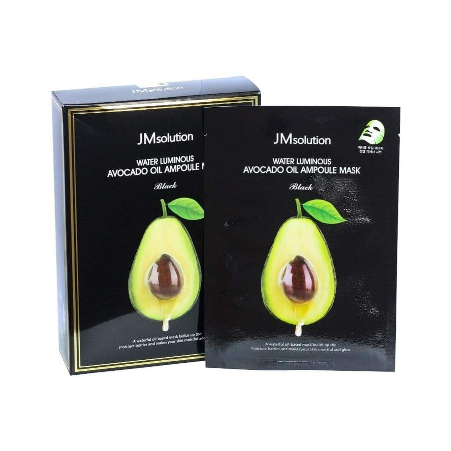 Питательная ультратонкая маска с авокадо JMsolution Water Luminous Avocado Oil Ampoule Mask