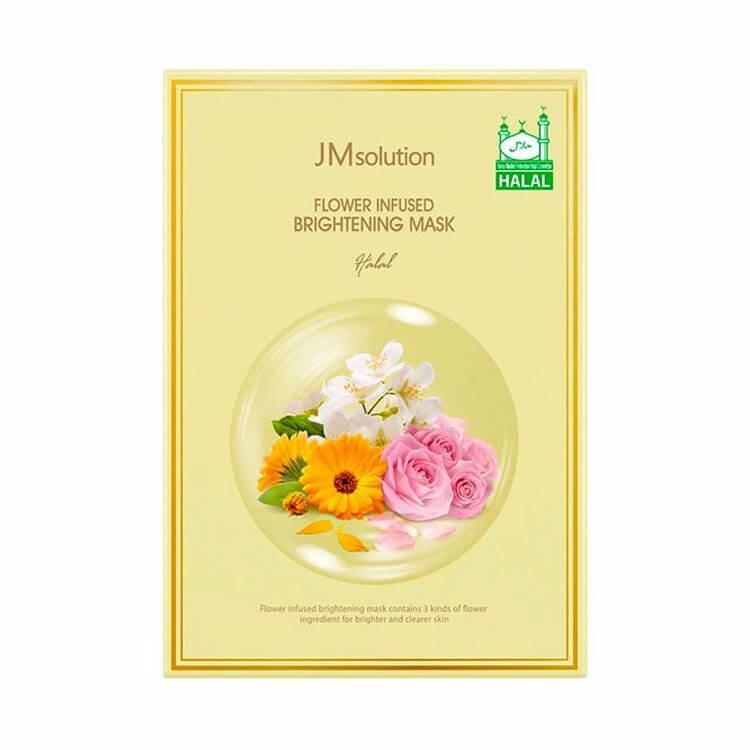 Осветляющая тканевая маска с цветочными экстрактами JMsolution Flower Infused Brightening Mask Halal