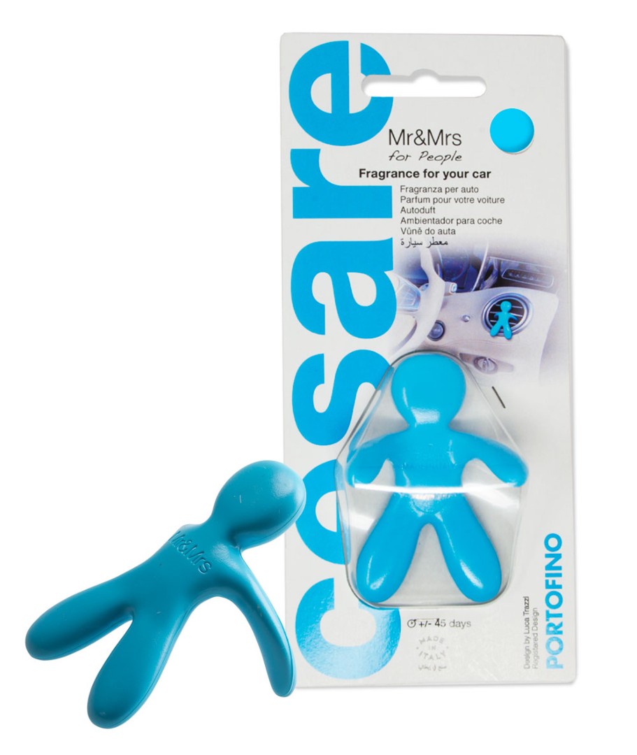 Дизайнерский ароматизатор для автомобиля CESARE PORTOFINO | ПОРТОФИНО лазурно-голубой в блистере