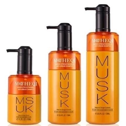MOCHEQI Musk Shampoo Шампунь с экстрактом имбиря для поврежденных волос