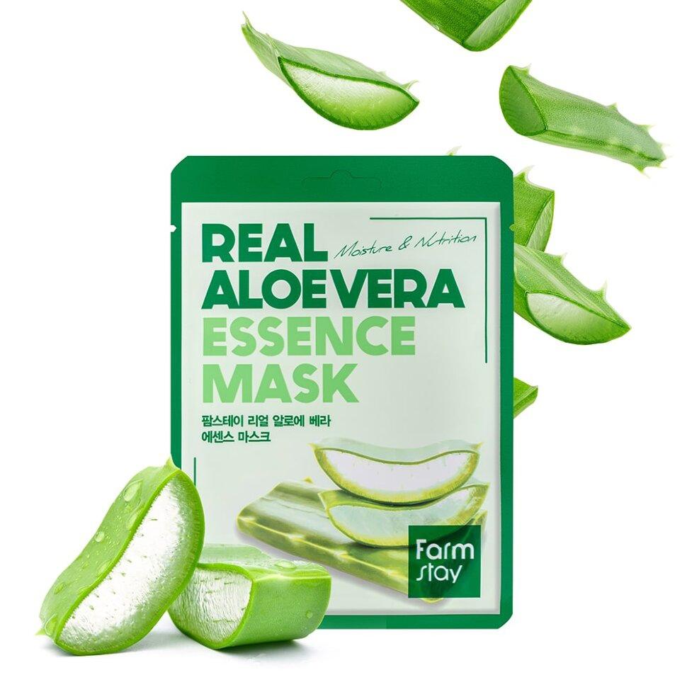 FARM STAY Тканевая маска для лица с экстрактом алоэ вера Real Aloe Vera Essence Mask