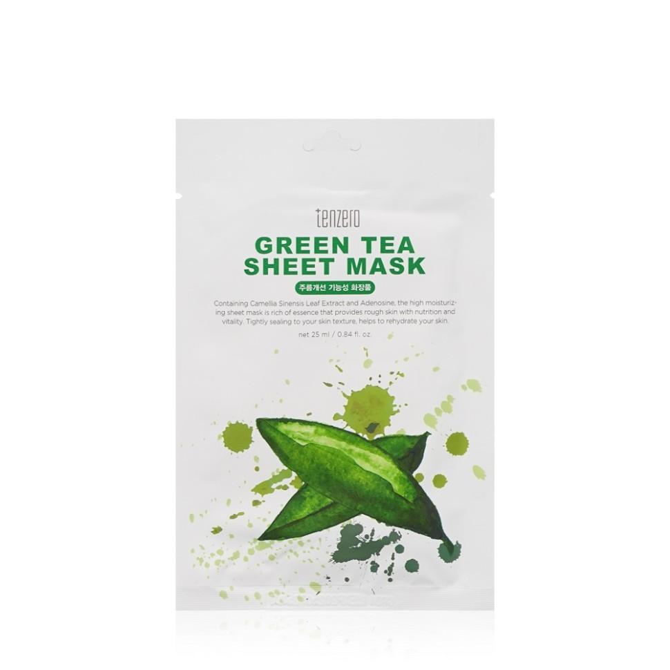 TENZERO Тканевая маска с экстрактом зеленого чая Green Tea Sheet Mask