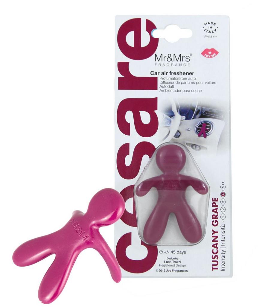 Дизайнерский ароматизатор для автомобиля CESARE TUSCANY GRAPE | ТОСКАНСКИЙ ВИНОГРАД бордовый