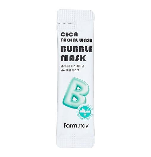 FarmStay Пузырьковая маска для лица с центеллой азиатской (в саше), Cica Facial Wash Bubble Mask