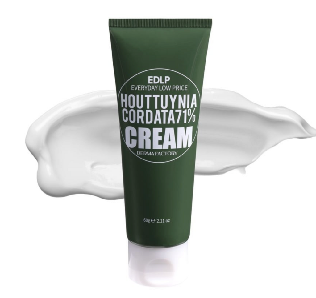 Derma Factory Успокаивающий крем для лица с экстрактом хауттюйнии, Houttuynia Cordata 71% Cream
