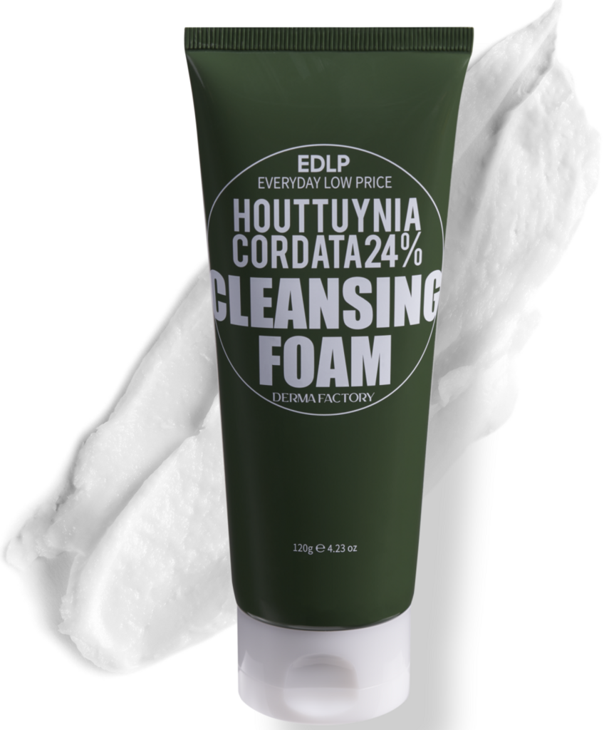 Derma Factory Очищающая пенка с экстрактом хауттюйнии, Houttuynia Cordata 24% Cleansing Foam