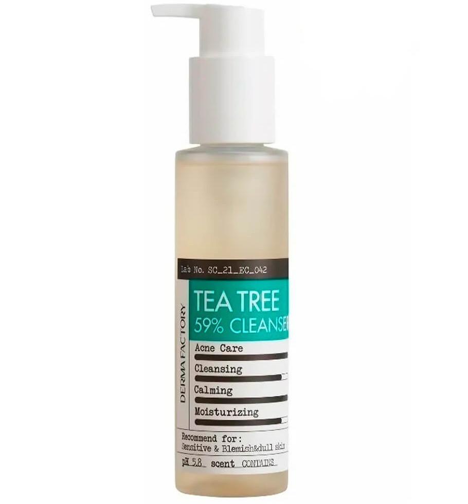 Derma Factory Мягкий гель для умывания для проблемной кожи с 59% чайного дерева, Tea Tree 59% Gel Cleanser