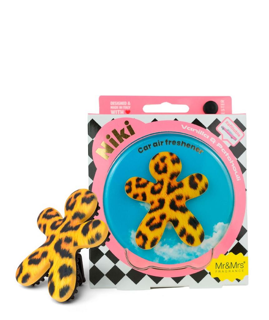 Дизайнерский ароматизатор для автомобиля NIKI VANILLA & PATCHOULY | ВАНИЛЬ И ПАЧУЛИ леопард