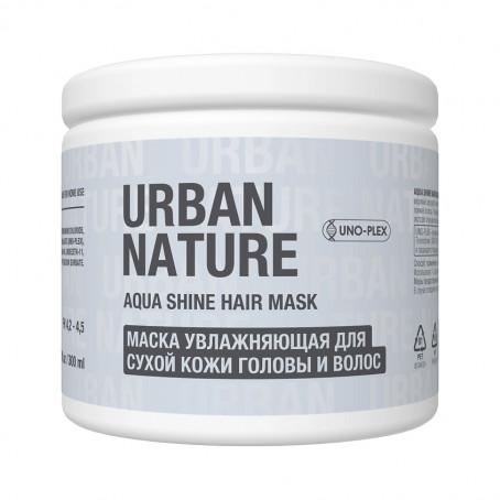Urban Nature Маска увлажняющая для сухой кожи головы и волос Aqua Shine Mask, 300 мл