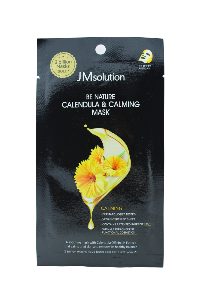 JMSOLUTION Маска для лица тканевая КАЛЕНДУЛА Be Nature Calendula & Calming Mask