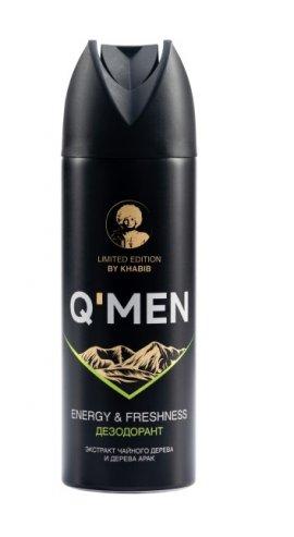 Q'MEN - Спрей-Дезодорант Энергия и свежесть (200 мл)