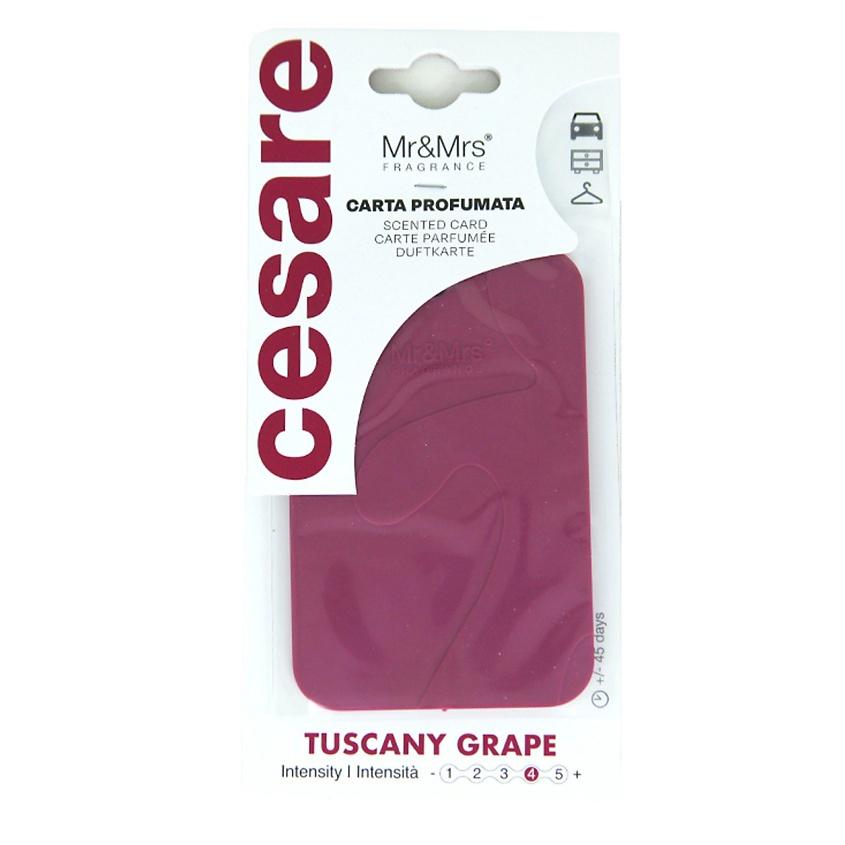 Mr & Mrs Fragrance Аромакарточка для автомобиля Cesare Card Tuscany Grape (Тосканский виноград)