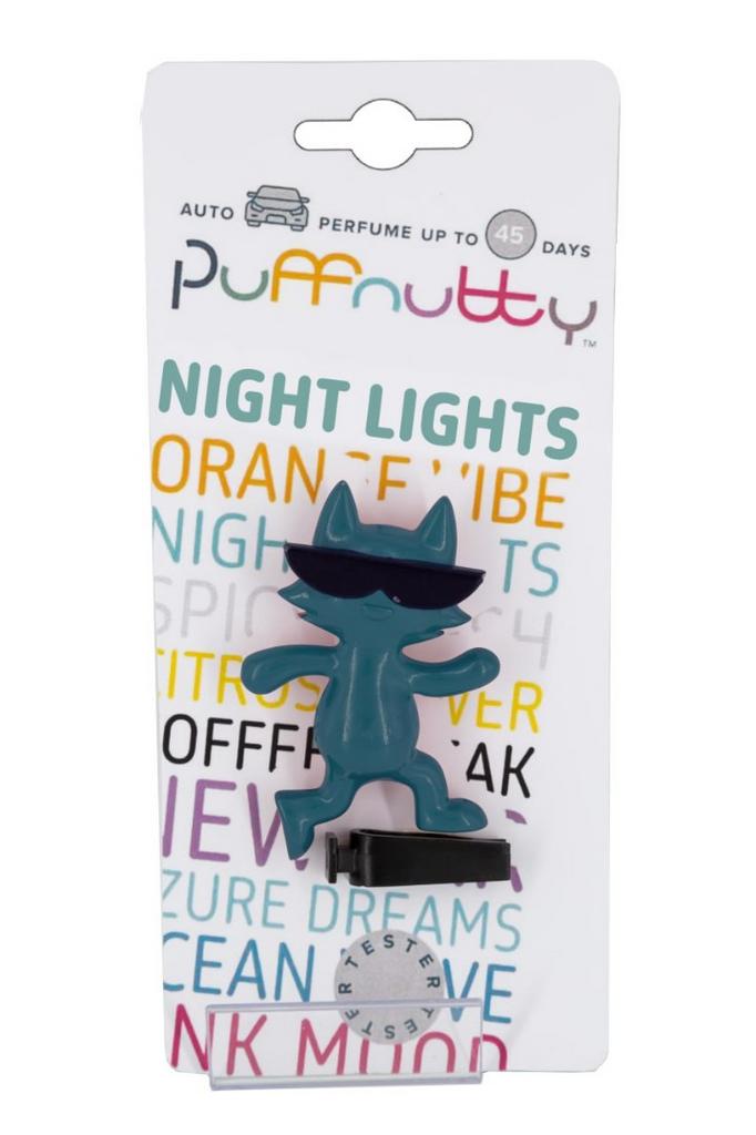 Ароматизатор для автомобиля PUFFNUTTY серый с ароматом NIGHT LIGHTS | НОЧНЫЕ ОГНИ