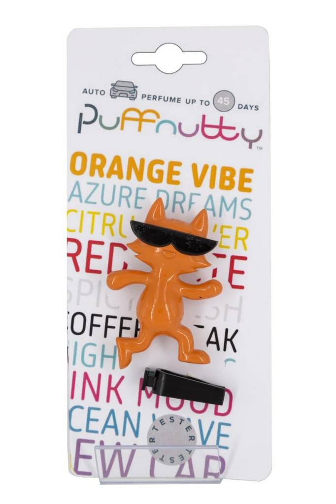 Ароматизатор для автомобиля PUFFNUTTY оранжевый с ароматом ORANGE VIBE | ОРАНЖЕВЫЙ ВАЙБ
