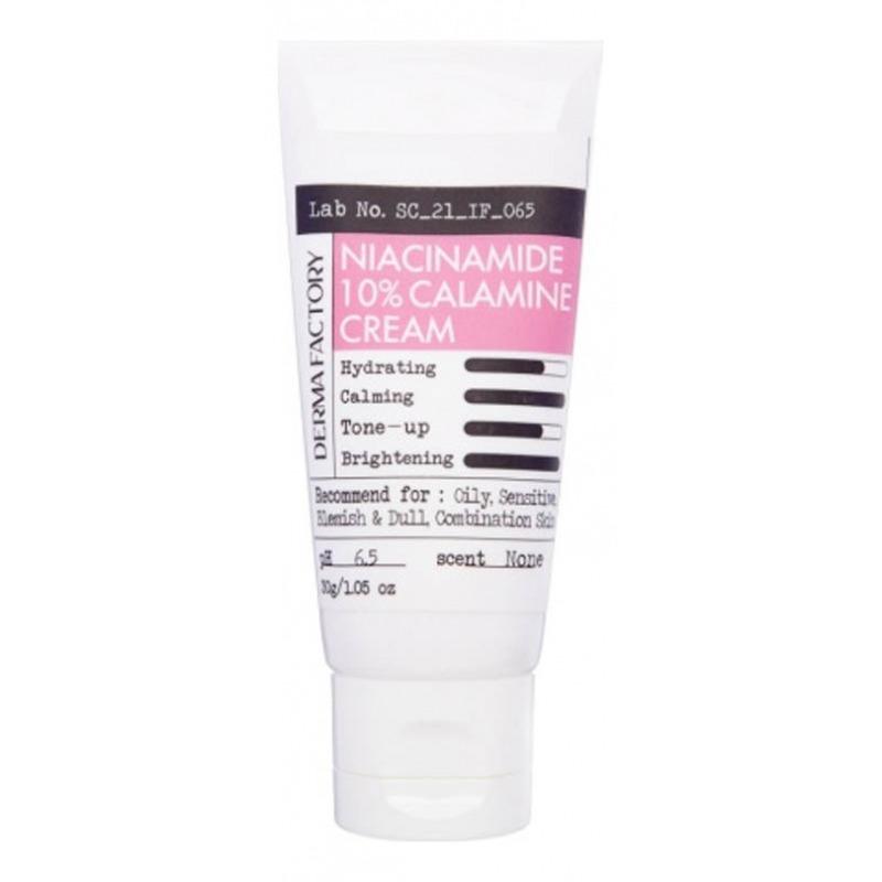 Крем Derma Factory Niacinamide 10% Calamine Cream,осветляющий крем от постакне, 30 г