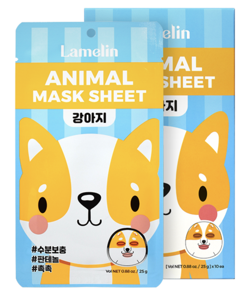 Lamelin Тканевая маска с принтом "Щенок", Animal Mask Sheet Puppy