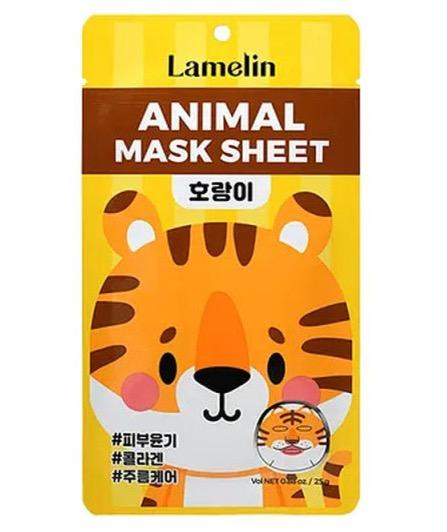 Lamelin Тканевая маска с принтом "Тигр", Animal Mask Sheet Tiger