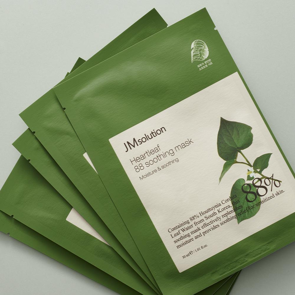 JM SOLUTION HEARTLEAF 88 SOOTHING MASK Тканевая маска с экстрактом хауттюйнии