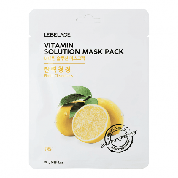 LEBELAGE VITAMIN SOLUTION MASK PACK Тканевая маска с витаминами